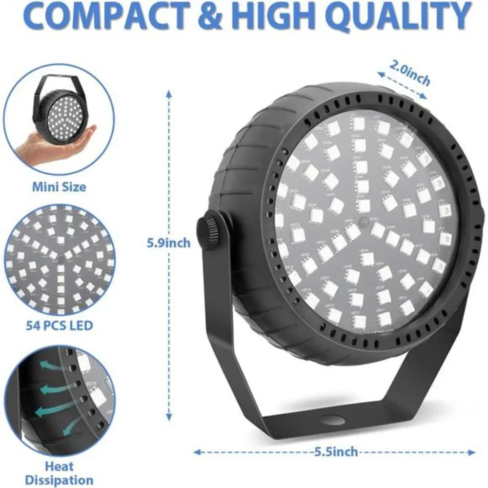 Strobe Lights Halloween,   LED Mini Strobe Light, Sound Activated - 2 Packs